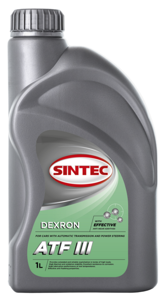 Жидкость трансмиссионная Масло Sintec ATF DEXRON III 1л